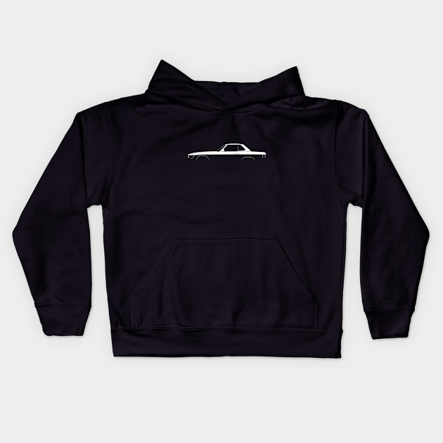Mercedes-Benz SL Hardtop (R107) Silhouette Kids Hoodie by Car-Silhouettes